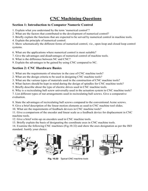 cnc machining admf questions